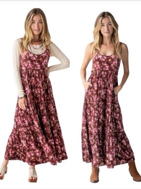 Natural Life floral maxi dress